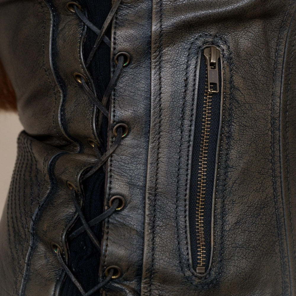 Open Road Women's Distressed Brown Vest EX-STOCK Canada