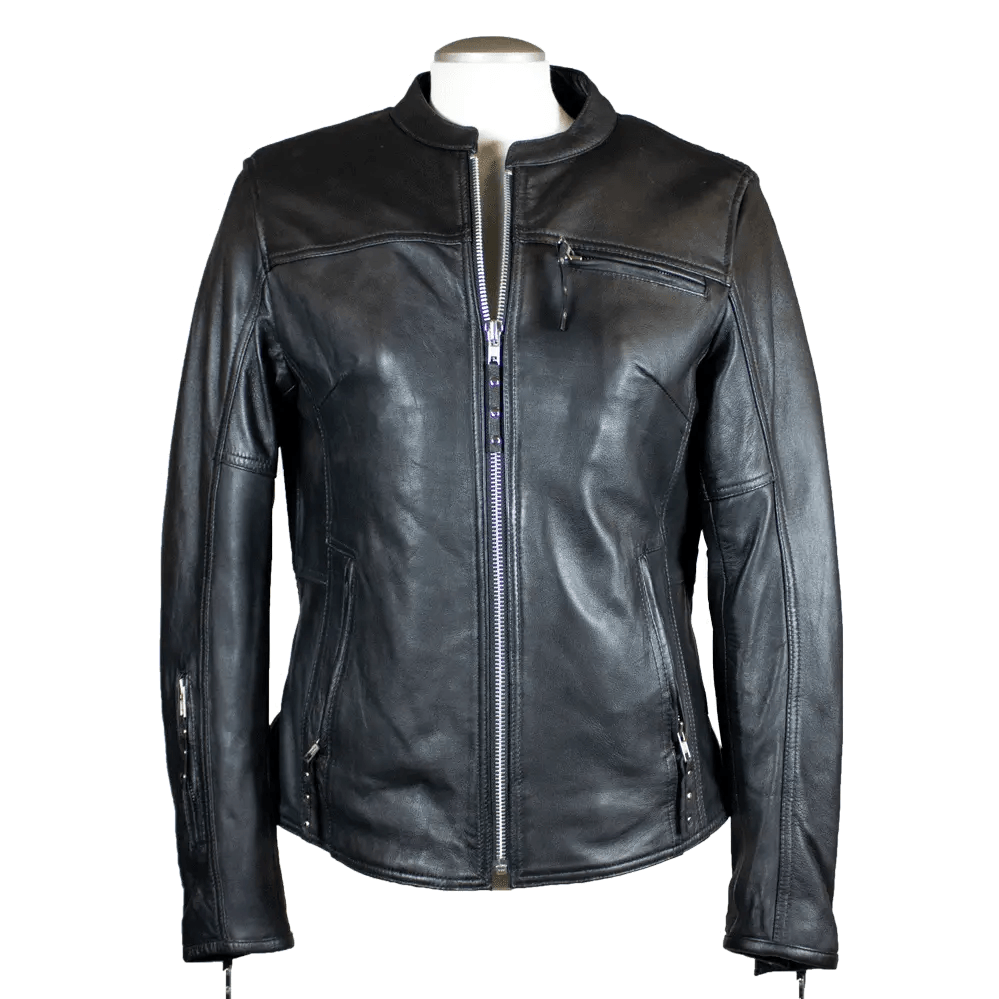 Open Road Women's Racer Leather Motorcycle Jacket EX-STOCK Canada