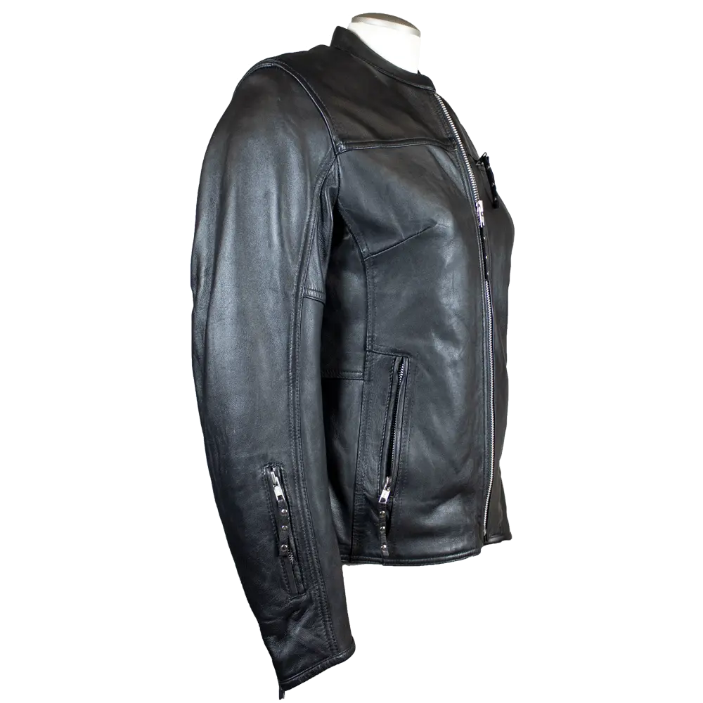 Open Road Women's Racer Leather Motorcycle Jacket EX-STOCK Canada