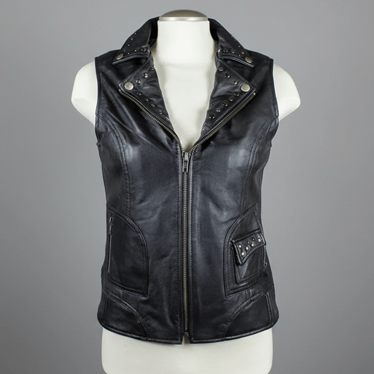Open Road Women's Studded Leather Vest
