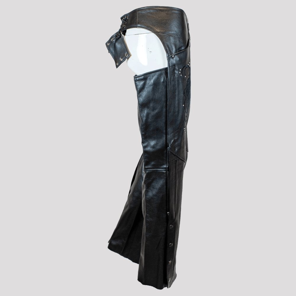 BOL/Open Road Chap Leather pour Femmes en Daim avec Design Ailes