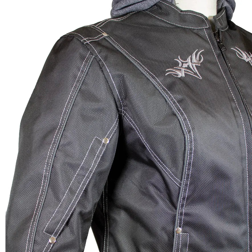 Open Road Damen-Zip-Out-Hoodie Reflektierende Textil-MotorradjackeEX-STOCK Canada