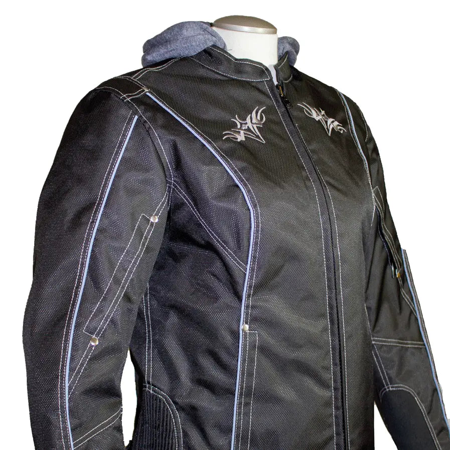 Open Road Damen-Zip-Out-Hoodie Reflektierende Textil-MotorradjackeEX-STOCK Canada