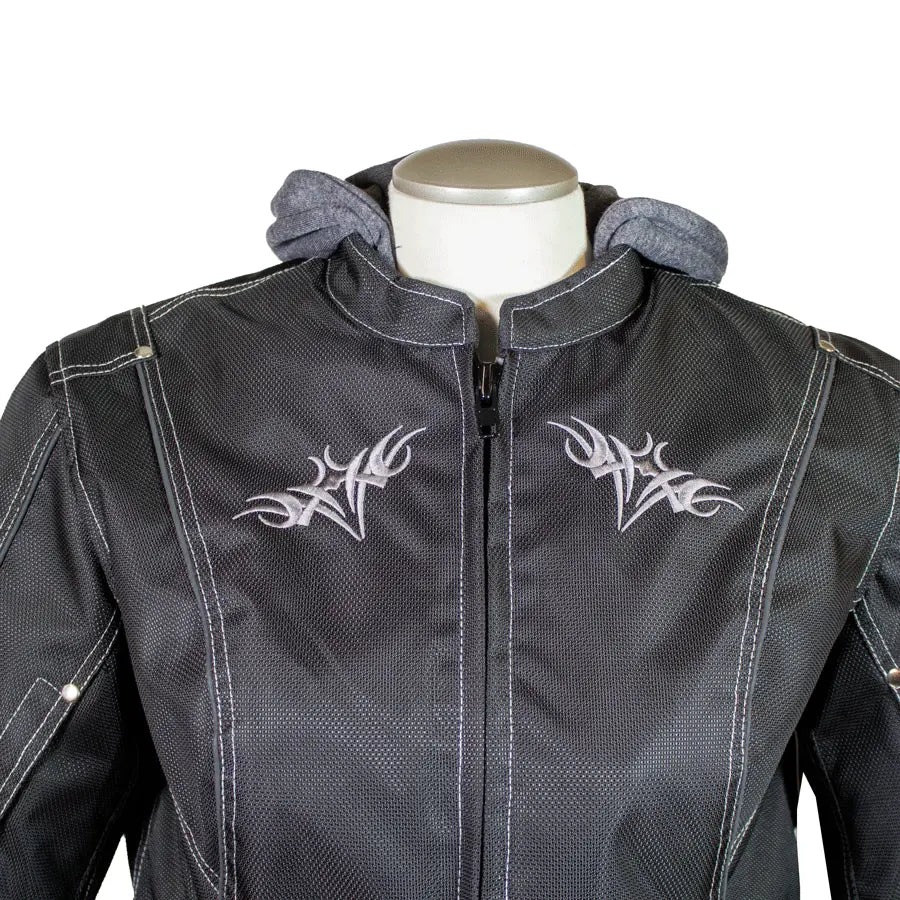 Open Road Damen-Zip-Out-Hoodie Reflektierende Textil-MotorradjackeEX-STOCK Canada