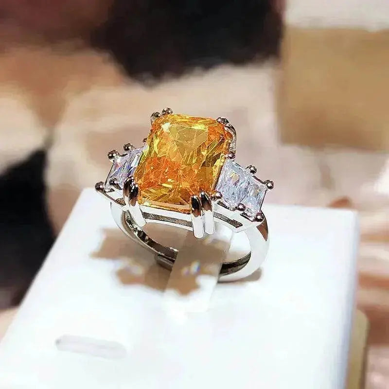 Overturn Stone Inlay Powder Rhinestone Ring - EX-STOCK Canada