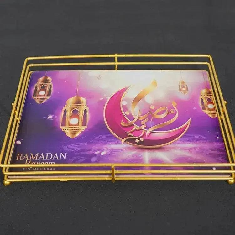 Plateau de service en fer peint pour le Ramadan islamique - EX-STOCK Canada