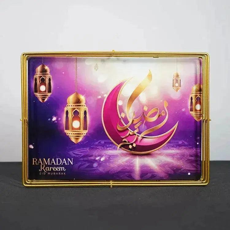Plateau de service en fer peint pour le Ramadan islamique - EX-STOCK Canada