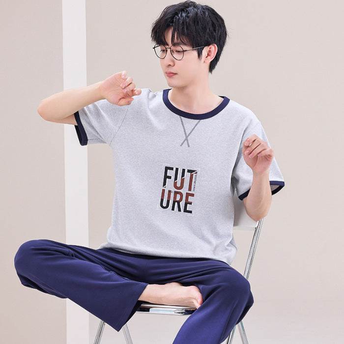 Pajamas Men's Short-sleeved Trousers Summer EX-STOCK CANADA