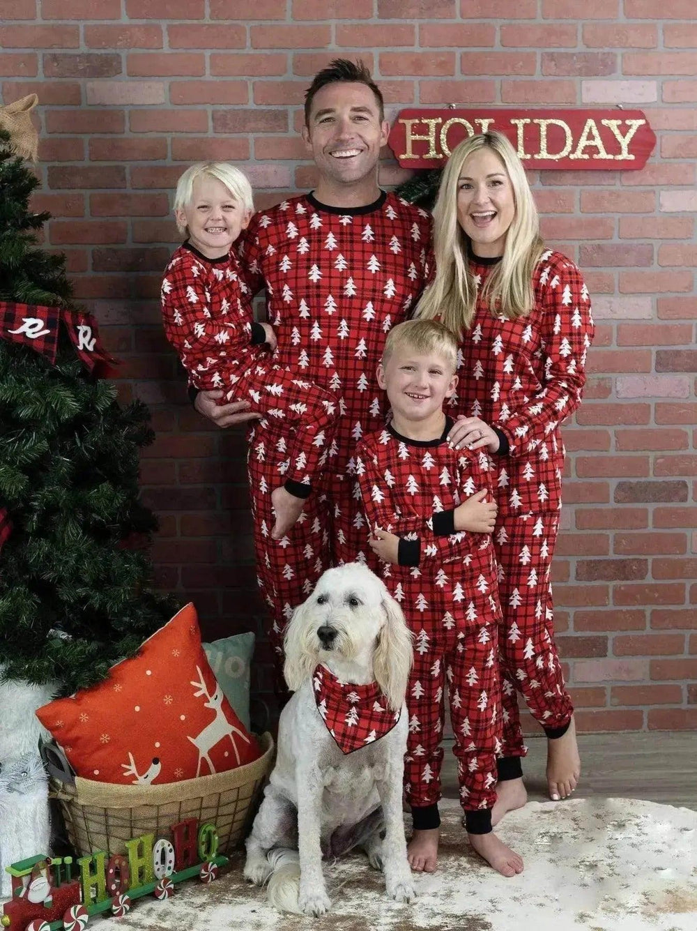 Pack de Vêtements Parent-Enfant Vêtements de Noël Style Européen et Américain Pyjamas Tenue de Maison - EX-STOCK Canada