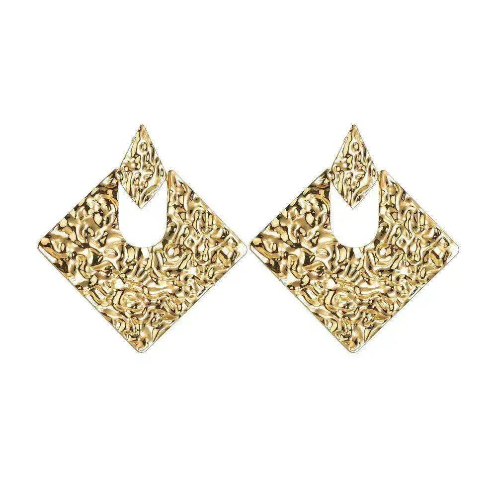 Personality Geometry Rhombus Irregular Alloy Earrings - EX-STOCK Canada