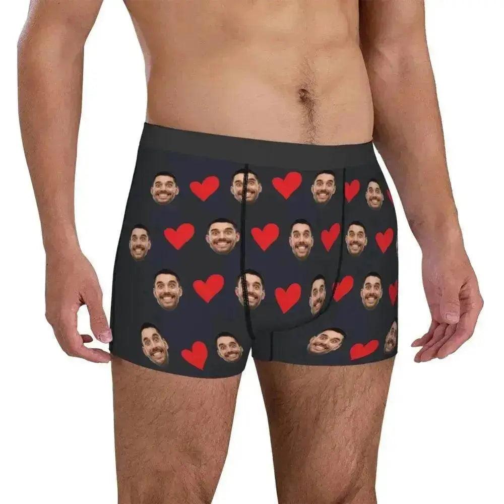 Sous-vêtements personnalisés avec photo du visage Boxer briefs personnalisés pour hommes Cadeau pour mari - Cadeau d'anniversaire pour papa - EX-STOCK Canada