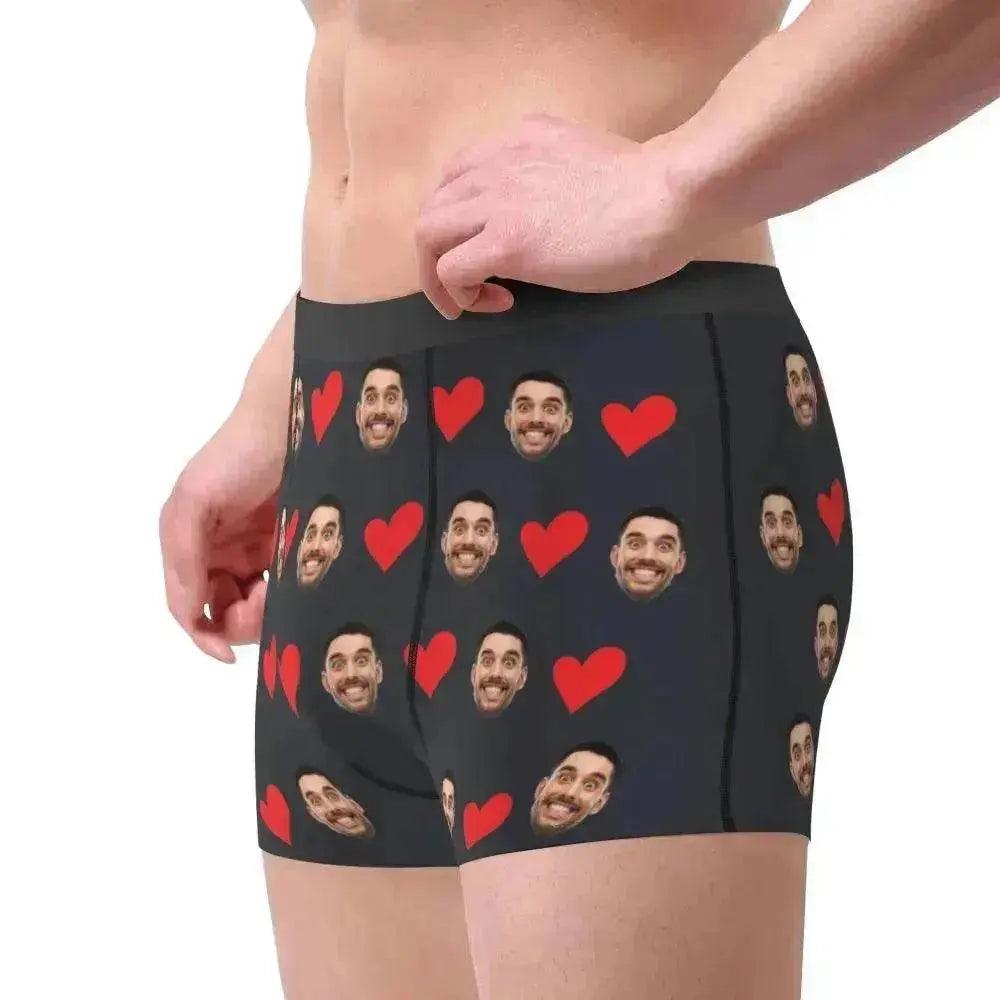 Sous-vêtements personnalisés avec photo du visage Boxer briefs personnalisés pour hommes Cadeau pour mari - Cadeau d'anniversaire pour papa - EX-STOCK Canada