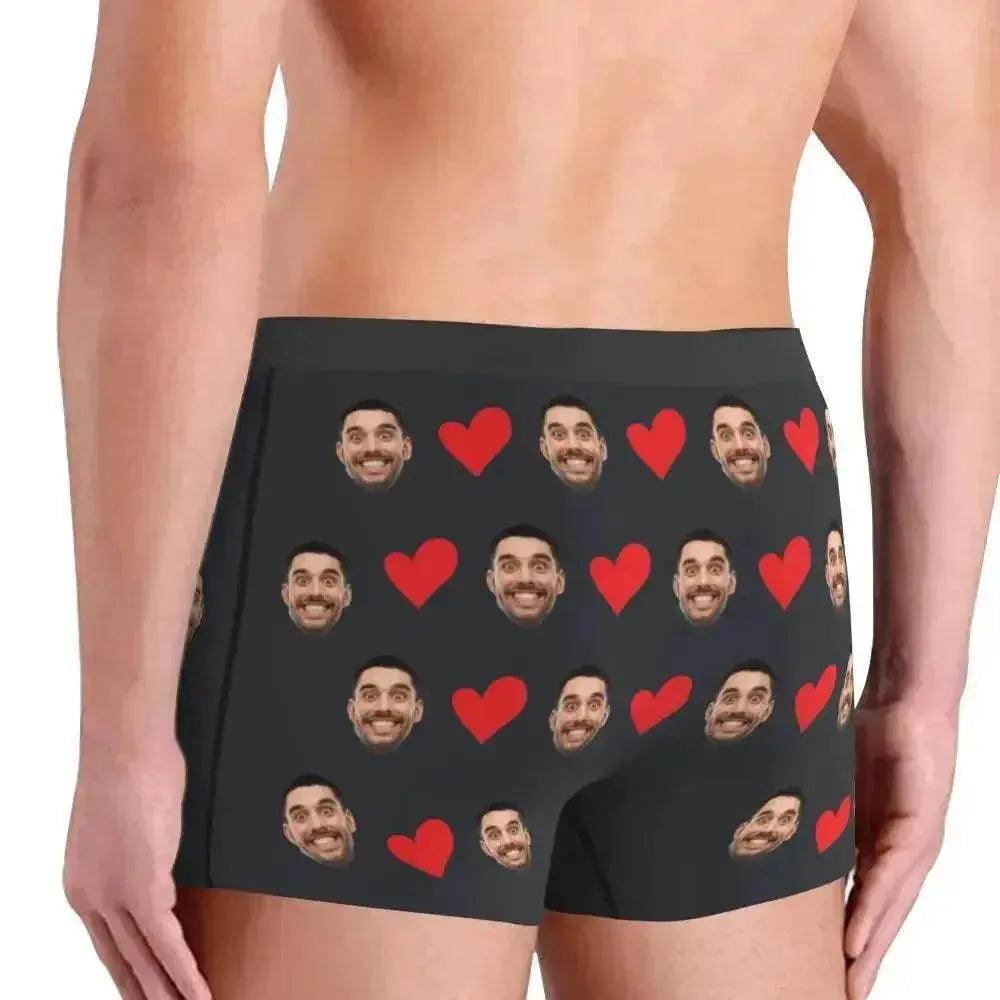 Sous-vêtements personnalisés avec photo du visage Boxer briefs personnalisés pour hommes Cadeau pour mari - Cadeau d'anniversaire pour papa - EX-STOCK Canada