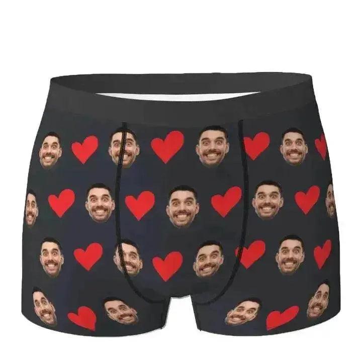 Sous-vêtements personnalisés avec photo du visage Boxer briefs personnalisés pour hommes Cadeau pour mari - Cadeau d'anniversaire pour papa - EX-STOCK Canada
