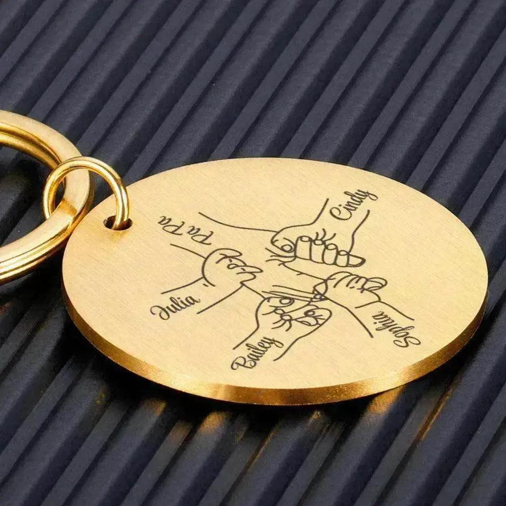 Personalized Father's Day DIY Name stainless steel Keychain - EX-STOCK Canada
