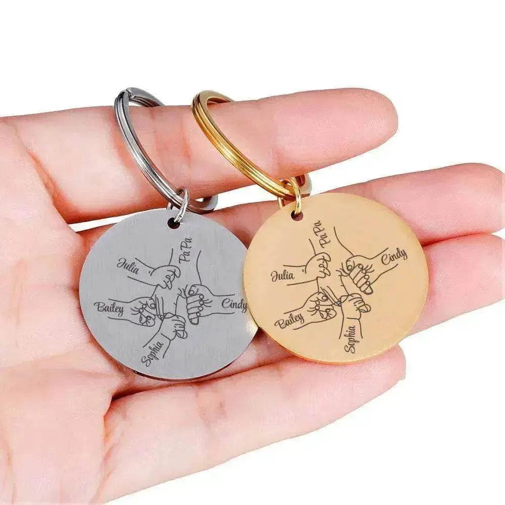 Personalized Father's Day DIY Name stainless steel Keychain - EX-STOCK Canada