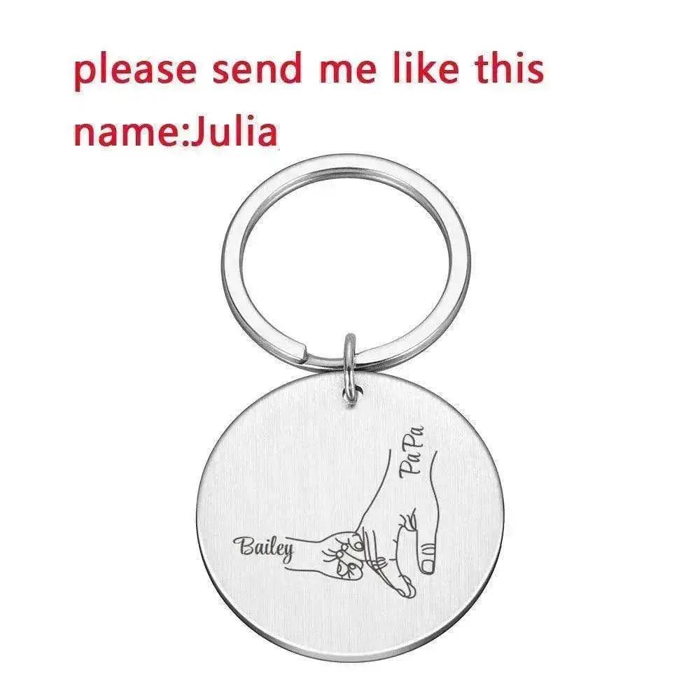 Personalized Father's Day DIY Name stainless steel Keychain - EX-STOCK Canada