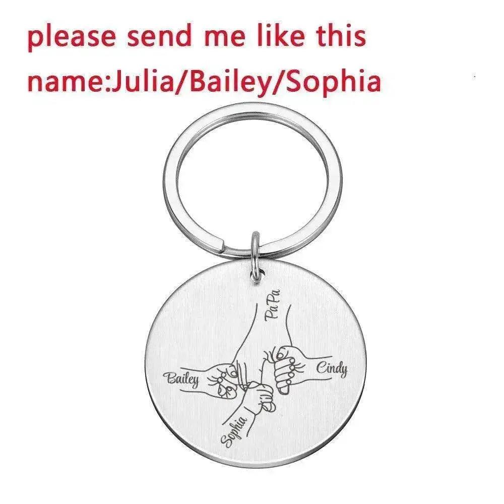 Personalized Father's Day DIY Name stainless steel Keychain - EX-STOCK Canada