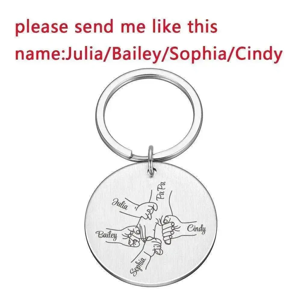 Personalized Father's Day DIY Name stainless steel Keychain - EX-STOCK Canada