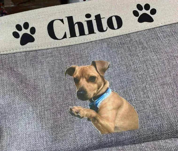 Personalized Pet Dog Toy Storage Basket Canvas Foldable Bag - EX-STOCK Canada