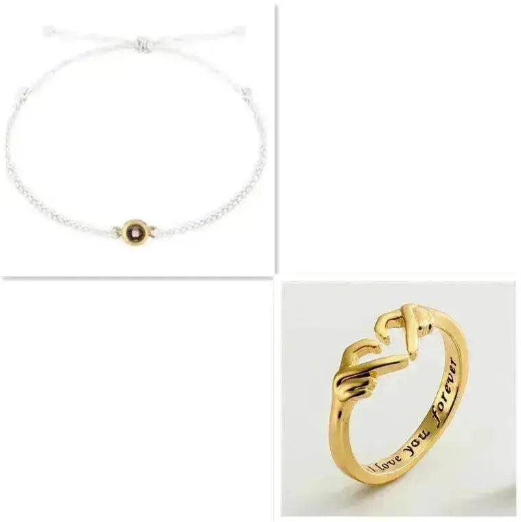 Personalized Photo Projection Bracelet 100 Languages I Love You Custom Photo Bracelets Custom Couple Jewelry Mother's Day Gift Greeting Cards - EX-STOCK Canada