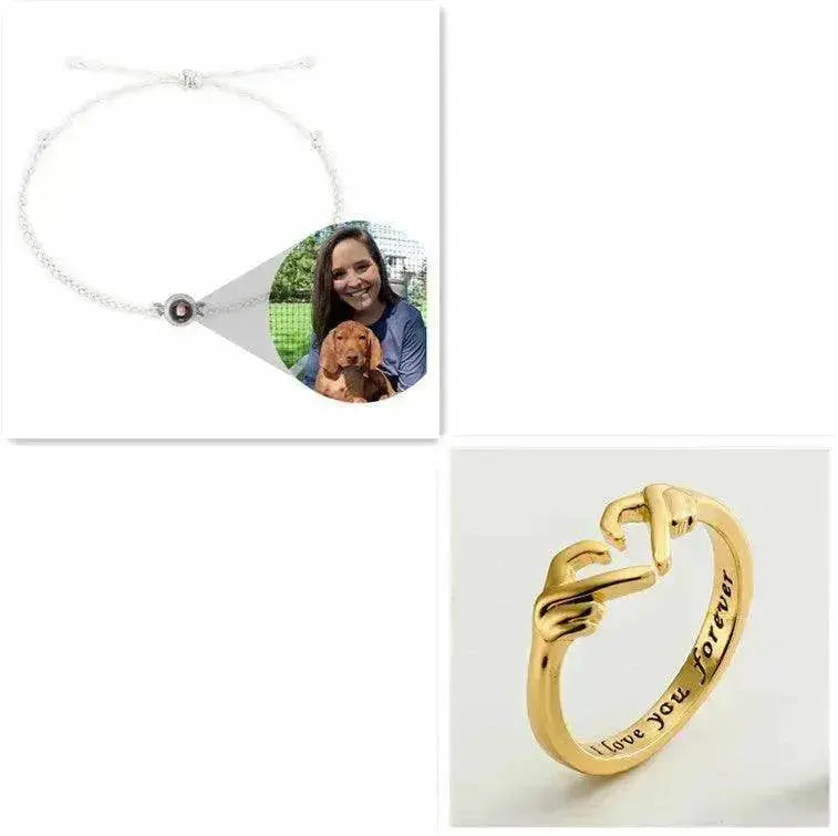 Personalized Photo Projection Bracelet 100 Languages I Love You Custom Photo Bracelets Custom Couple Jewelry Mother's Day Gift Greeting Cards - EX-STOCK Canada