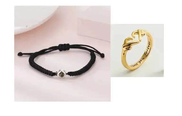 Personalized Photo Projection Bracelet 100 Languages I Love You Custom Photo Bracelets Custom Couple Jewelry Mother's Day Gift Greeting Cards - EX-STOCK Canada