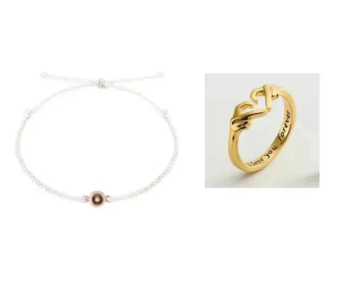 Personalized Photo Projection Bracelet 100 Languages I Love You Custom Photo Bracelets Custom Couple Jewelry Mother's Day Gift Greeting Cards - EX-STOCK Canada