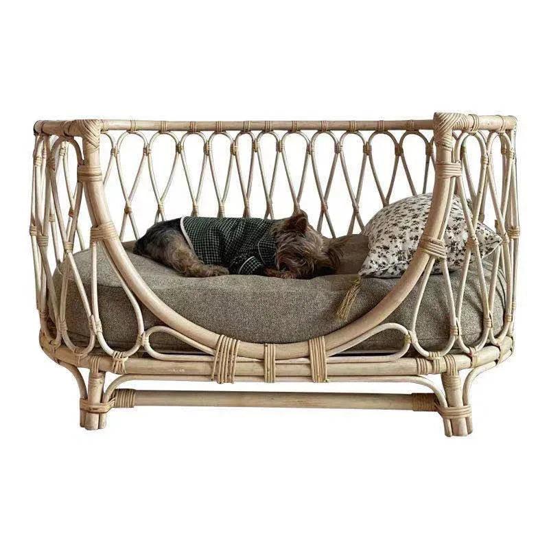 Pet Bed Handmade Rattan Woven Pet Bed Sofa For Dogs EX-STOCK Canada
