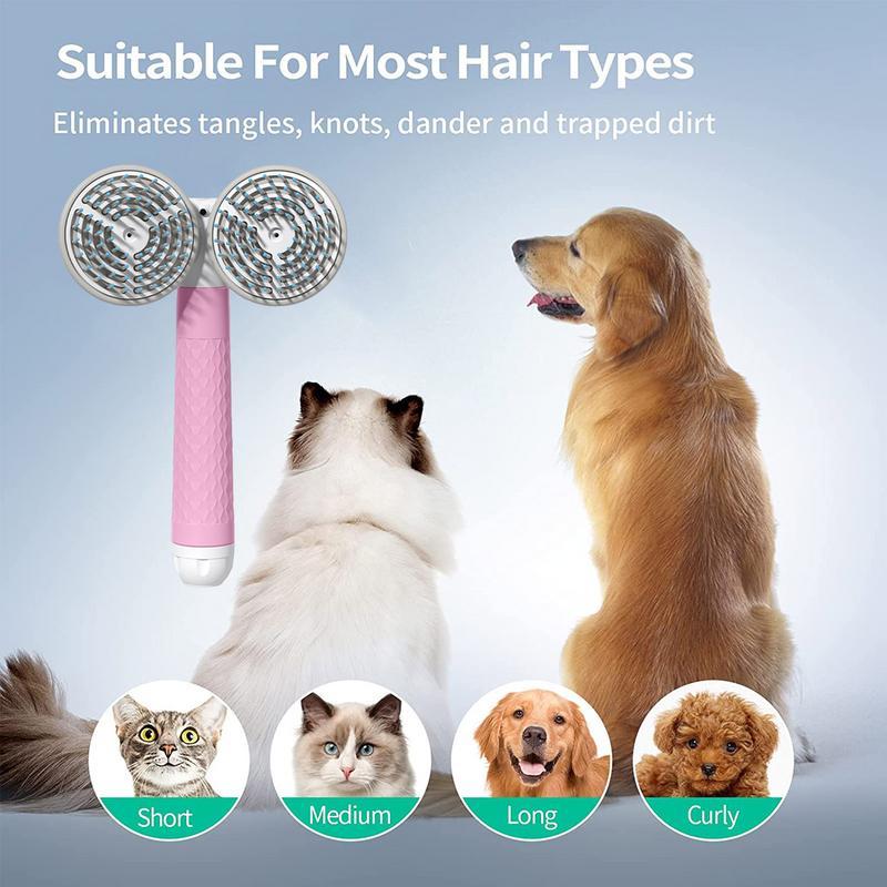 Pet Cat Brush Dog Slicker Brush Double-headed Negative Ion One-button Self Cleaning Dog Cat Hair Removal Pets Products EX-STOCK Canada