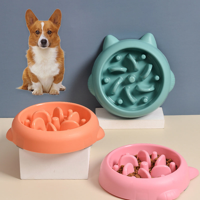 Pet Dog Cat Slow Feeder Bowls Anti Choking Slow Feeder Dish Bowl Home Dog Eating Plate Anti Gulping Bowl Supplies EX-STOCK Canada