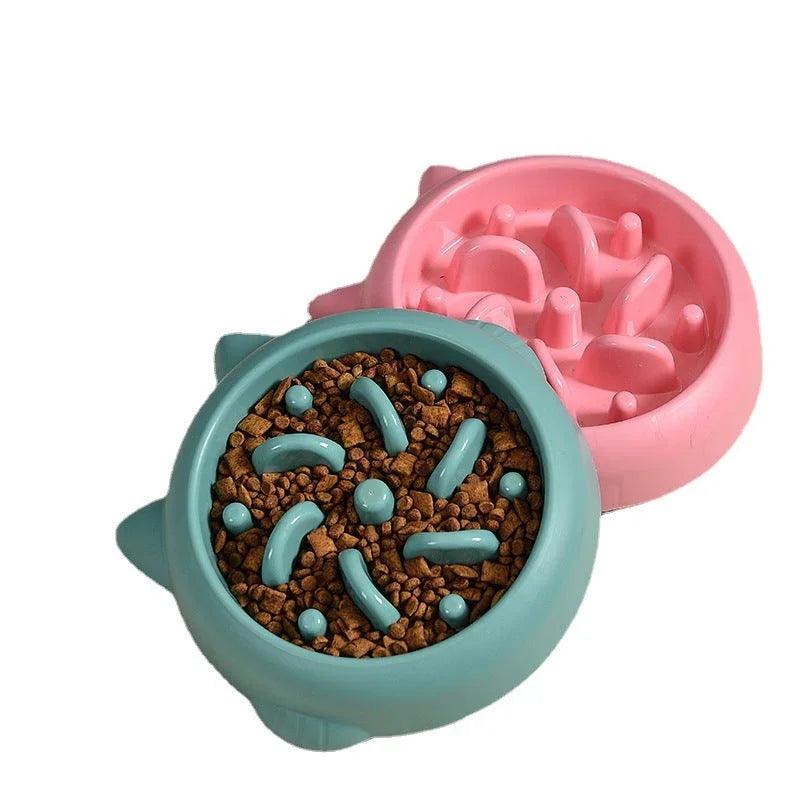 Pet Dog Cat Slow Feeder Bowls Anti Choking Slow Feeder Dish Bowl Home Dog Eating Plate Anti Gulping Bowl Supplies EX-STOCK Canada