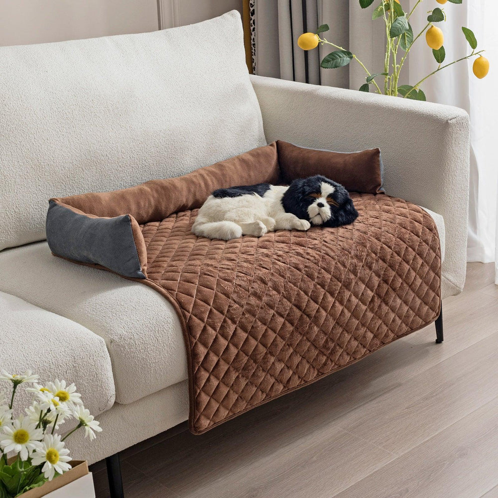 Canapé-lit pour chien de compagnie, lits pour grands chiens, coussin chaud, lits pour chat, tapis, protège-meubles, canapé pour chienEX-STOCK Canada