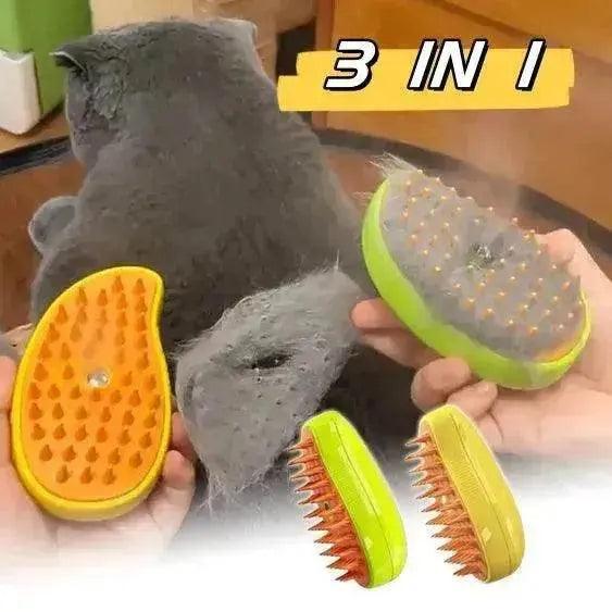 Peigne de massage électrique pour animaux avec spray et brosse vapeur - EX-STOCK Canada