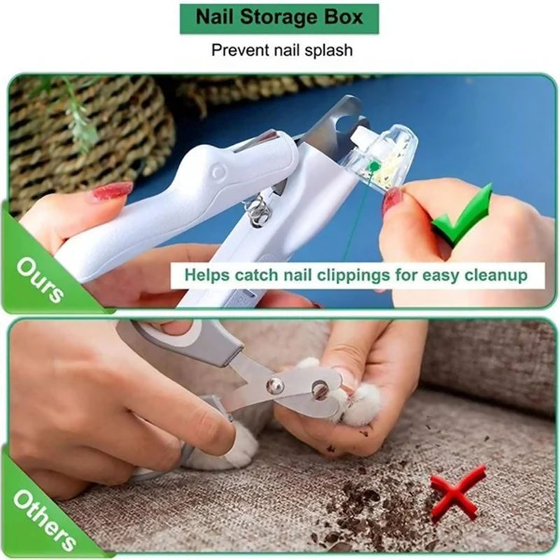Pet Nail Clippers With LED Light Dogs Cat Nail Scissors Professional Trimmer Tool Care Grooming Supplies EX-STOCK Canada