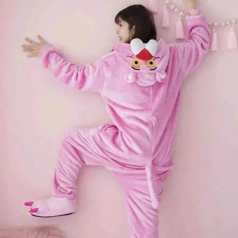 Pink cartoon one-piece pajamas - EX-STOCK Canada