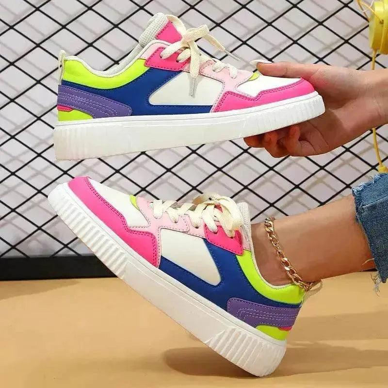 Baskets décontractées à lacets Platform Fashion Semelle douce Confortables - EX-STOCK Canada