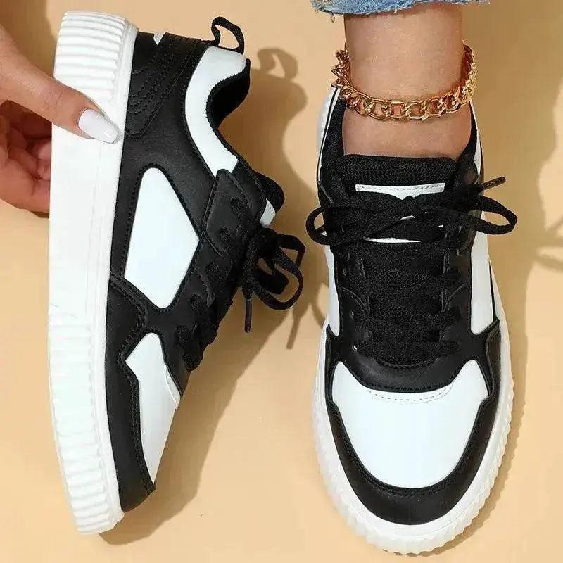 Baskets décontractées à lacets Platform Fashion Semelle douce Confortables - EX-STOCK Canada