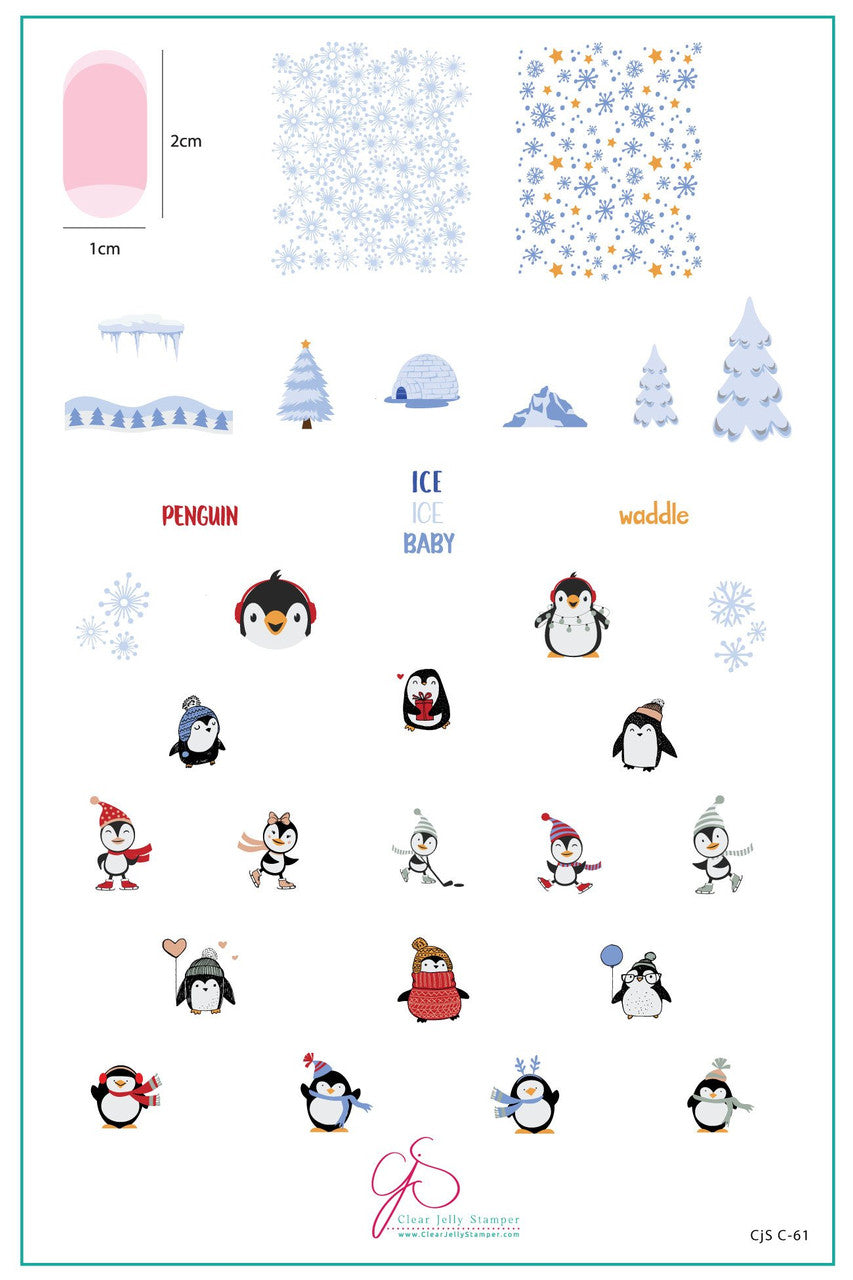 Clear Jelly Stamper - Playful Penguins EX-STOCK Canada