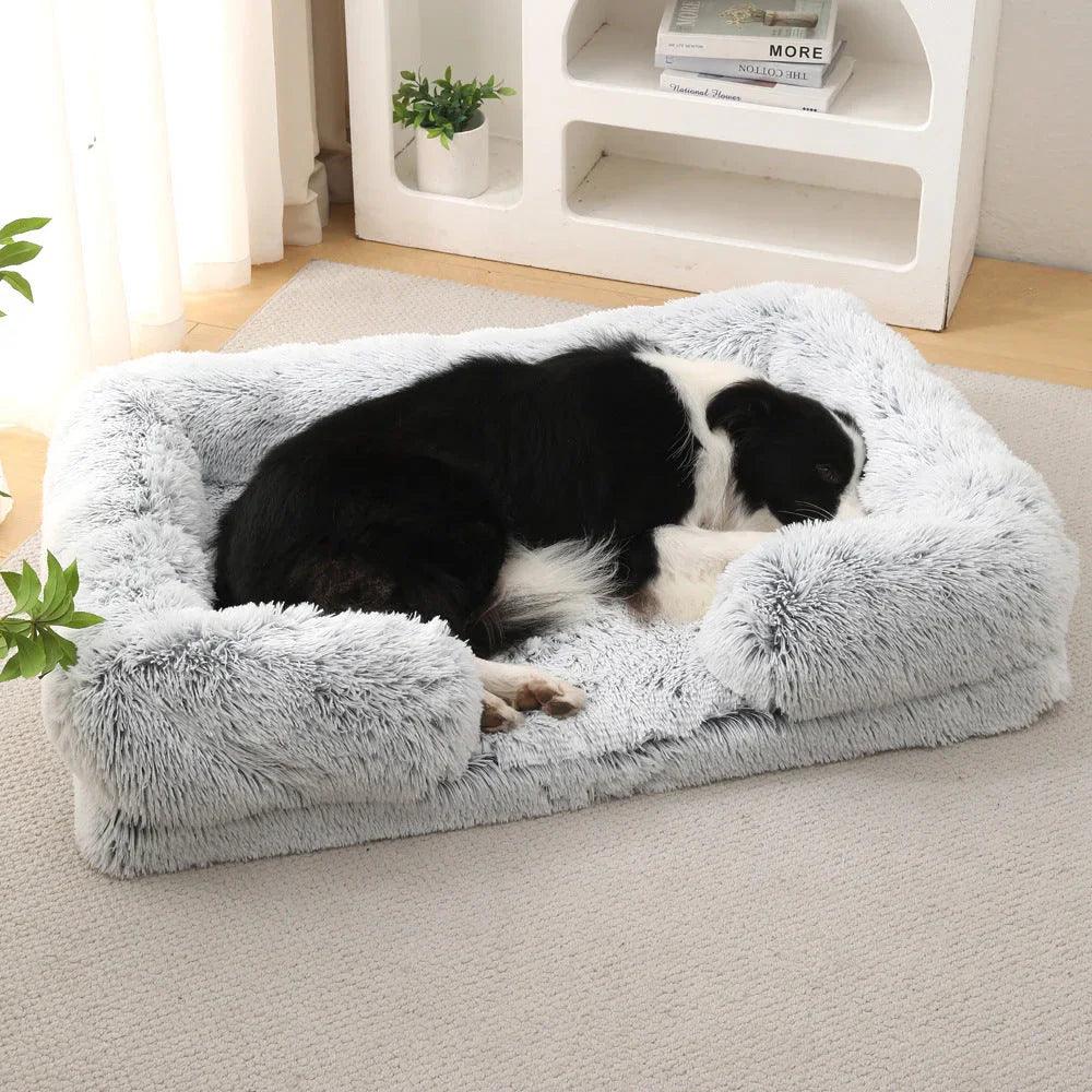Lit pour animal de compagnie rond en peluche Lit pour chien HiverEX-STOCK Canada