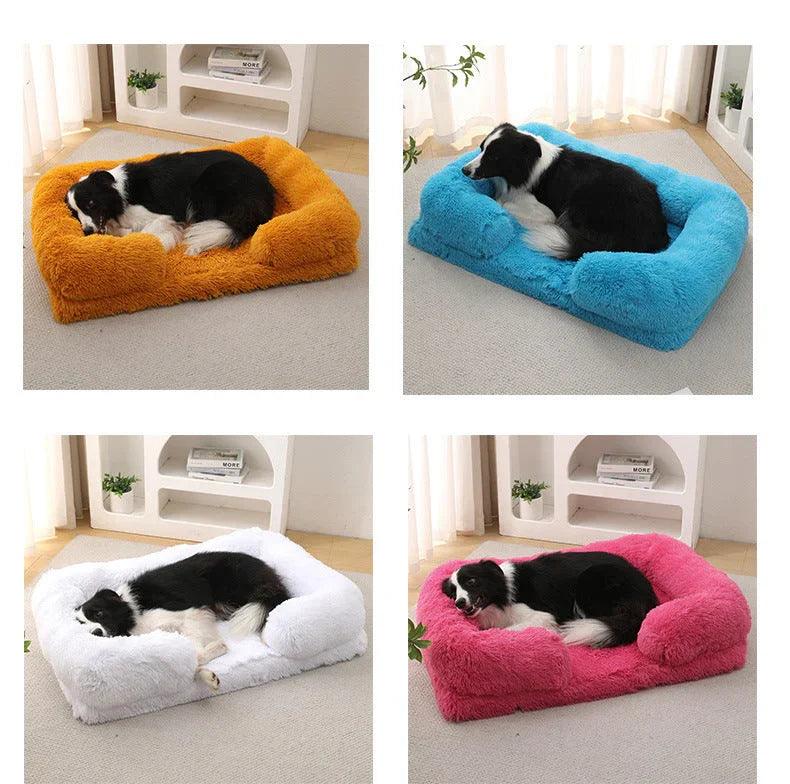 Lit pour animal de compagnie rond en peluche Lit pour chien HiverEX-STOCK Canada