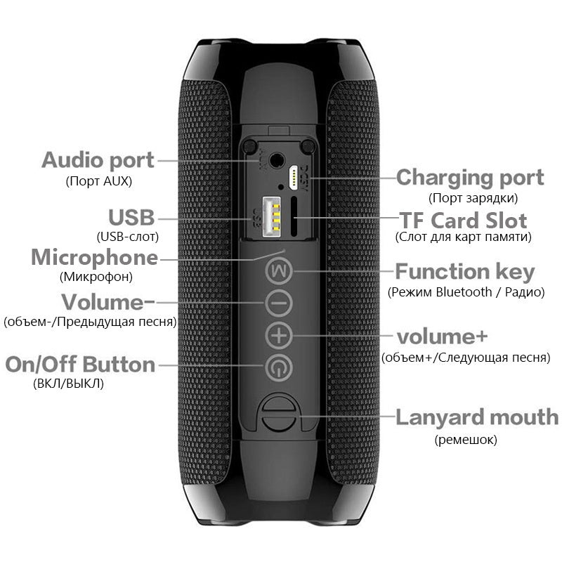 Portable portable multifunctional bluetooth speaker EX-STOCK Canada