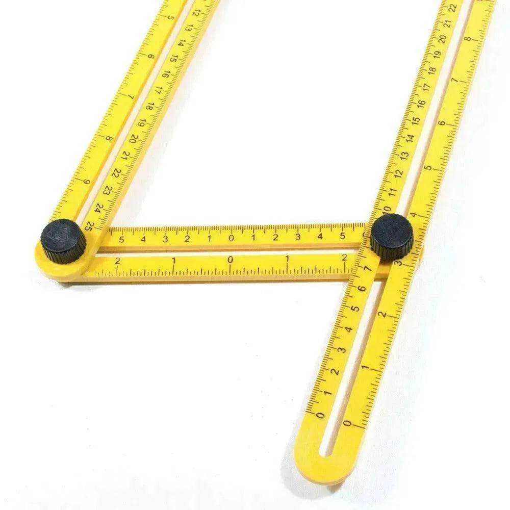 Practical Four Folding Plastic Ruler Metric Scale Multifunctional Measuring Angle Ruler - EX-STOCK Canada