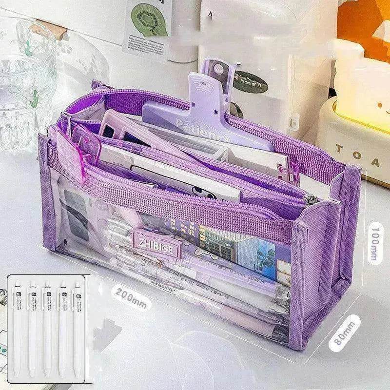 Primary School Transparent Pen Bag High Appearance Level Large Capacity - EX-STOCK Canada