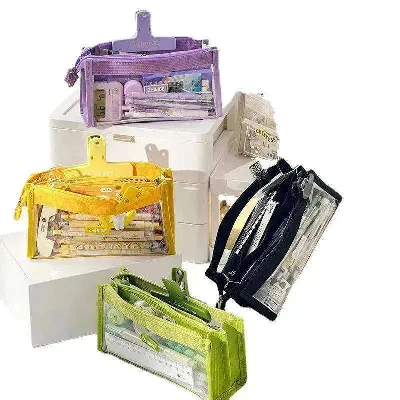 Trousse Transparente pour École Primaire Haut Niveau d'Apparence Grande Capacité - EX-STOCK CANADA