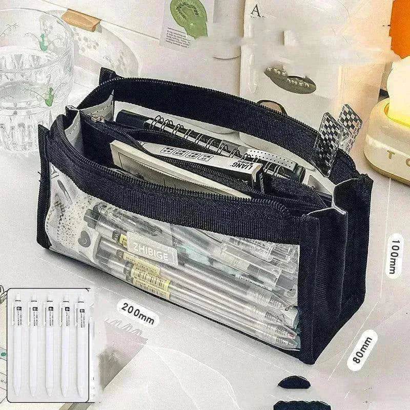 Primary School Transparent Pen Bag High Appearance Level Large Capacity - EX-STOCK Canada
