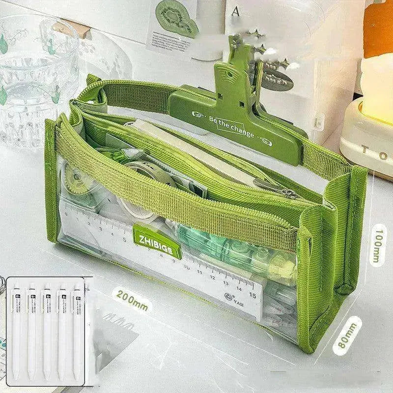 Trousse Transparente pour École Primaire Haut Niveau d'Apparence Grande Capacité - EX-STOCK CANADA