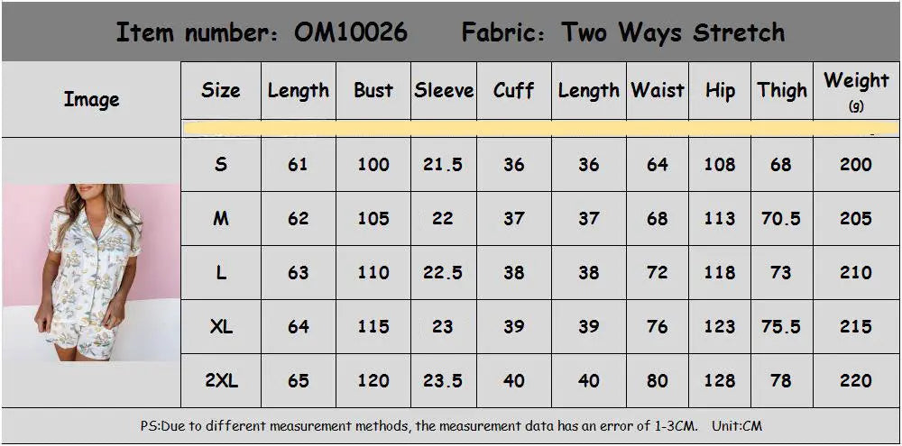 Printed Cardigan Short Sleeve Single-breasted Casual Suit Home Pajamas For Women - EX-STOCK Canada