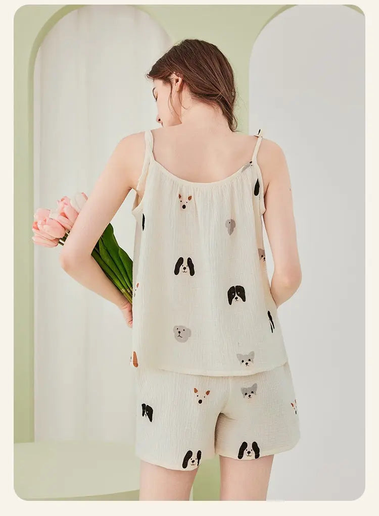 Pure Cotton Double-layer Gauze Pajamas For Women - EX-STOCK Canada