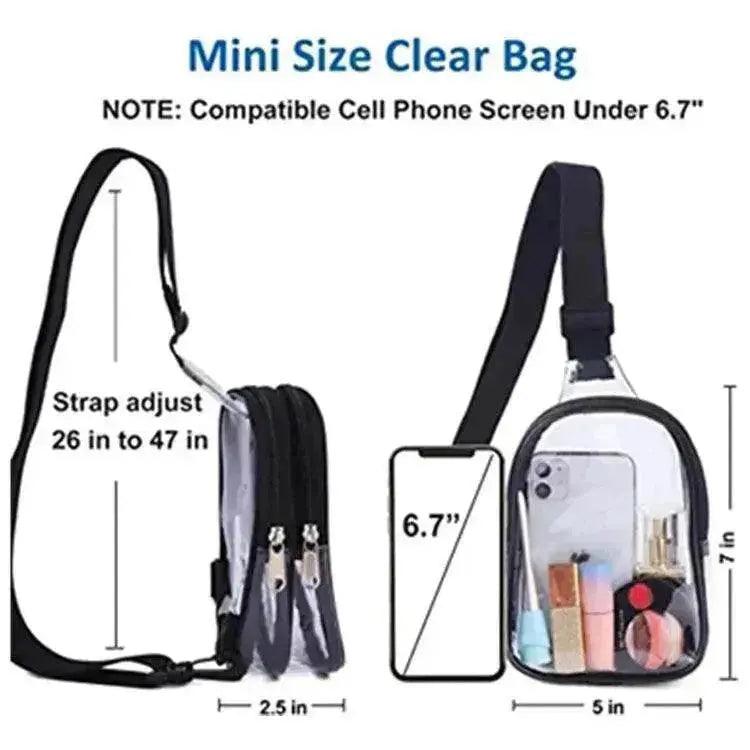 Sac de sport étanche PVC transparent mini voyage bandoulière poitrine - EX-STOCK Canada